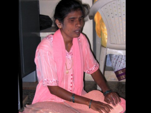 Braille reader in Chennai, India